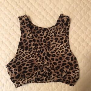 Leopard workout bra